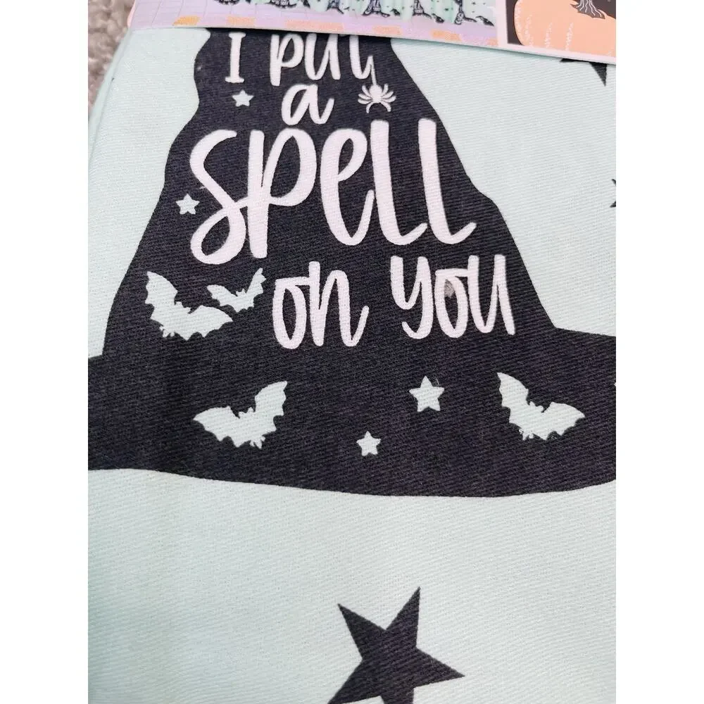 Sweet and Spooky Shower Curtain Halloween I Put A Spell On You Printed Design